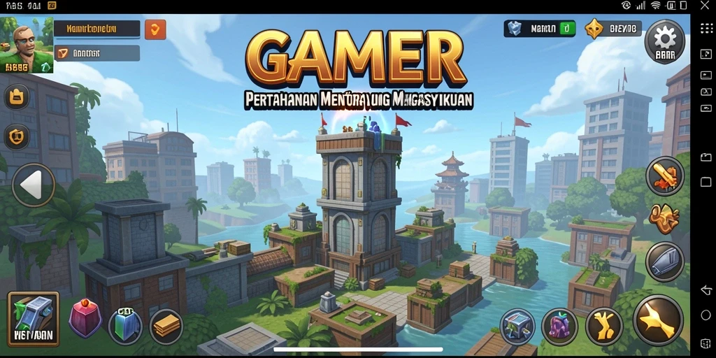 Tampilan aksi menegangkan dalam gameplay Tower Defense.