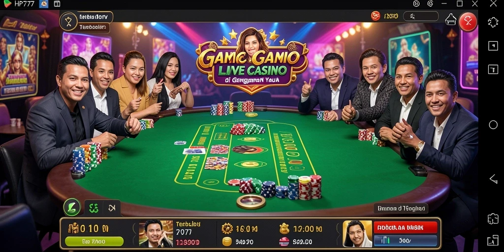 Gameplay Live Casino menunjukkan dealer profesional dan interaksi yang hidup.