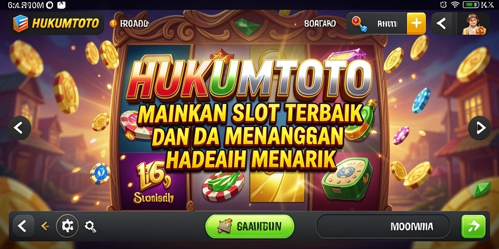 Tampilan menawan dari gameplay HUKUMTOTO Slot yang seru.