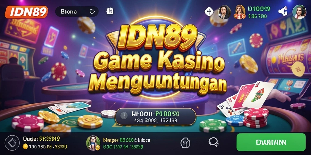 Screenshot gameplay IDN89 menampilkan suasana permainan Kasino yang seru.