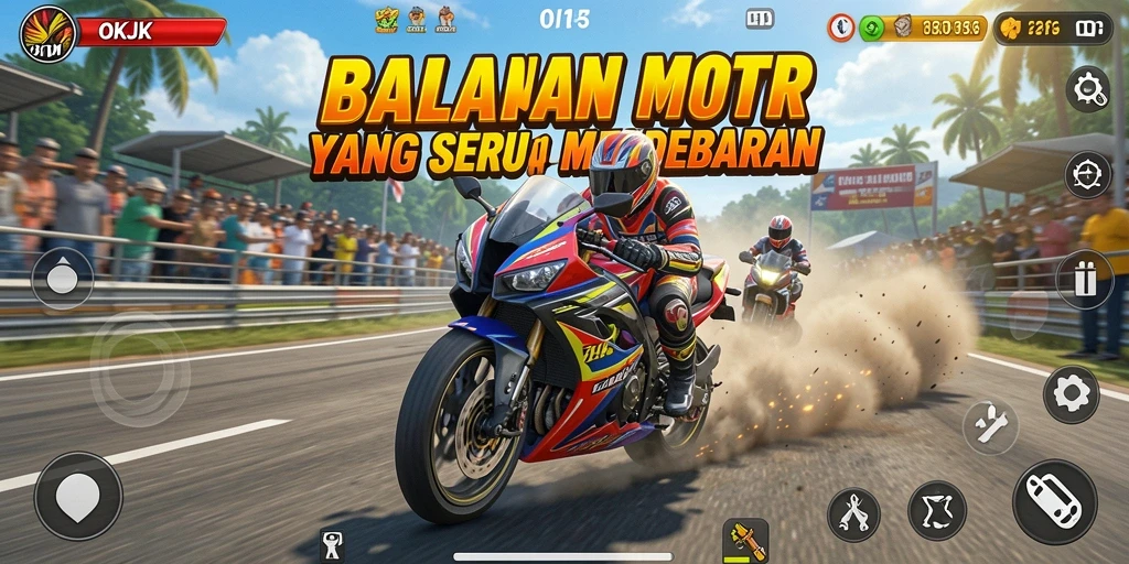 Gameplay seru balapan motor dengan visual yang menakjubkan.
