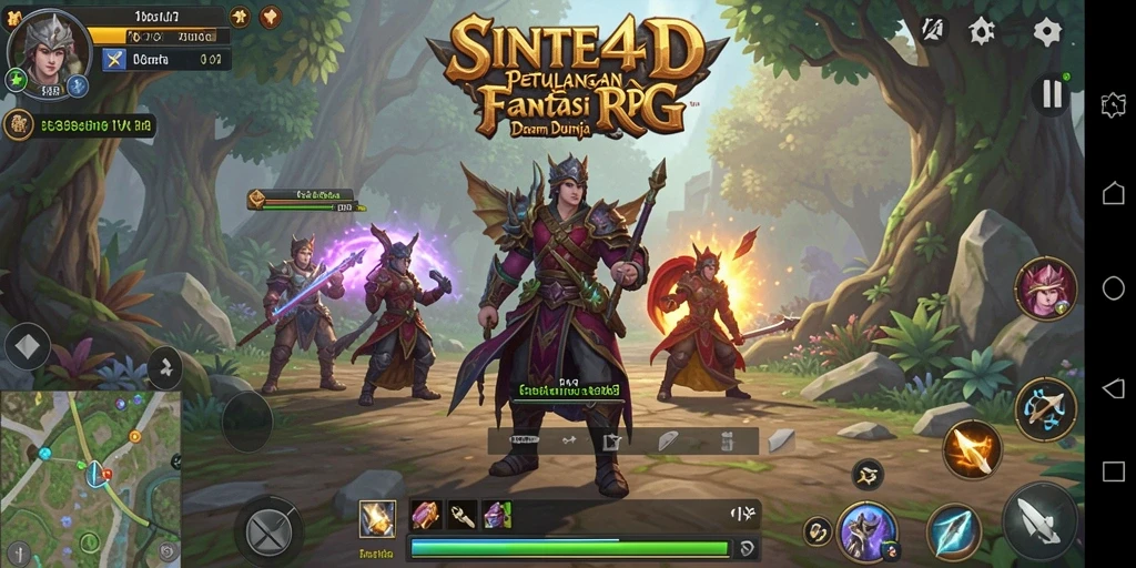 Tampilan visual menarik dari gameplay RPG SINTE4D.