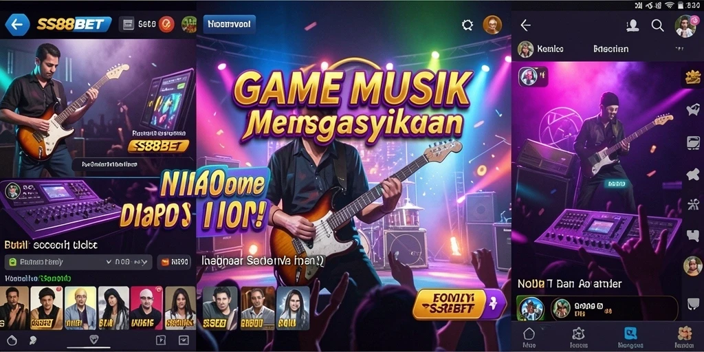 Tampilan gameplay <strong>SS88BET</strong> yang menarik dengan lagu-lagu populer.