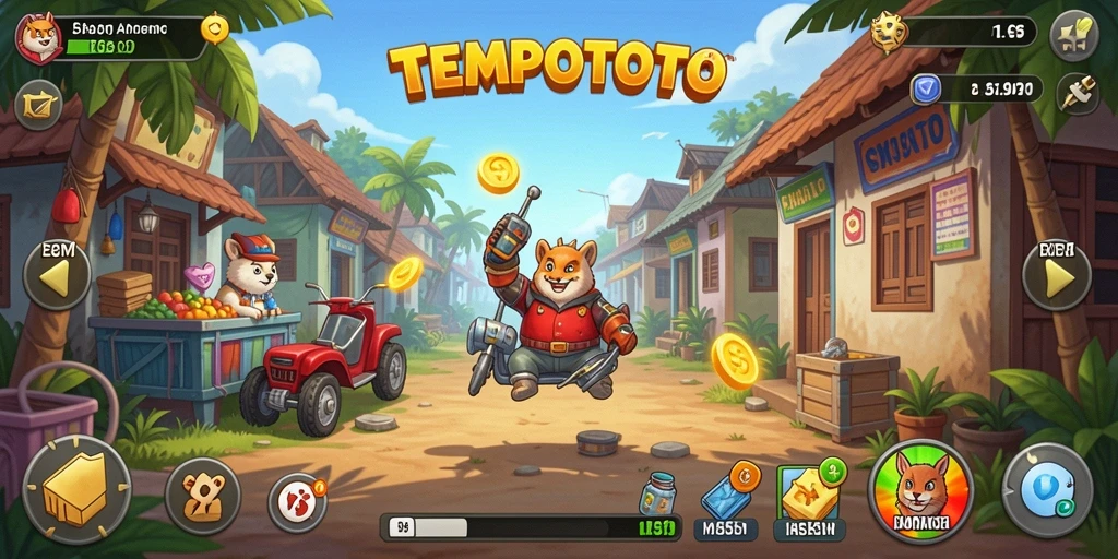 Tampilan gameplay TEMPOTOTO yang menarik dan seru.