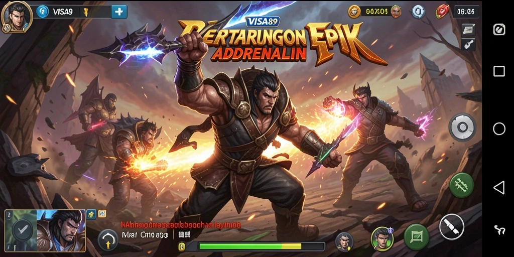 Screenshot gameplay <strong>VISA89</strong> menampilkan aksi pertarungan yang mendebarkan dan dinamis.
