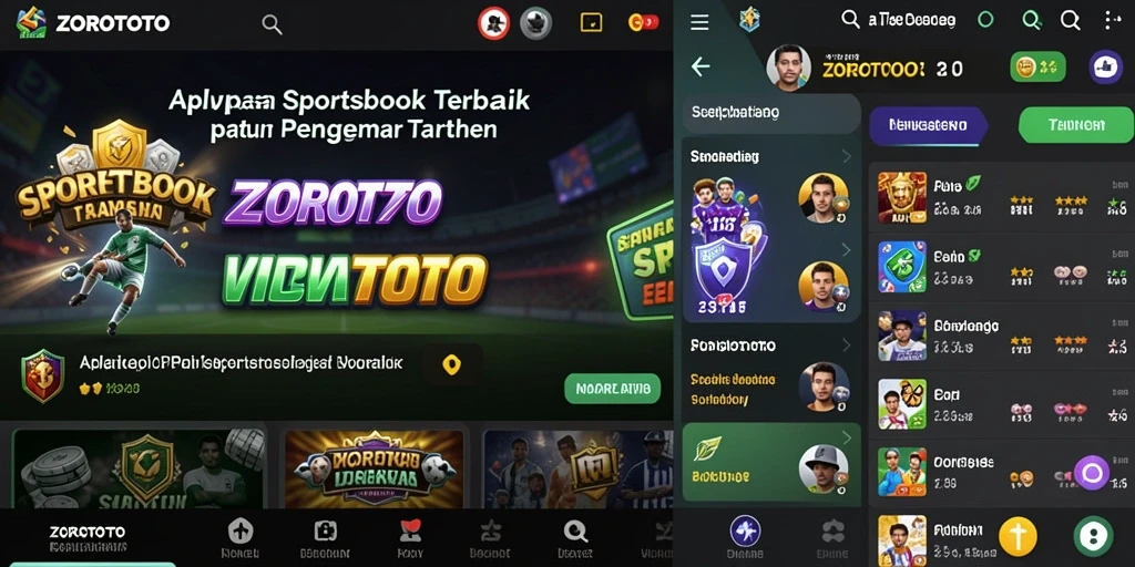 Tampilan antarmuka pengguna ZOROTOTO saat melakukan taruhan olahraga.